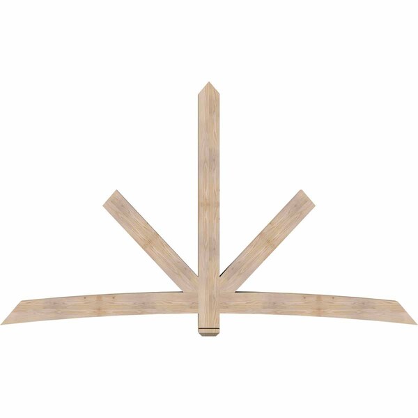 Ekena Millwork Alberta Smooth Timber Gable Bracket, Douglas Fir, 108"W x 63"H x 5 1/2"D x 5 1/2"F, 14/12 Pitch GBW108X63X0606ALB00SDF - main